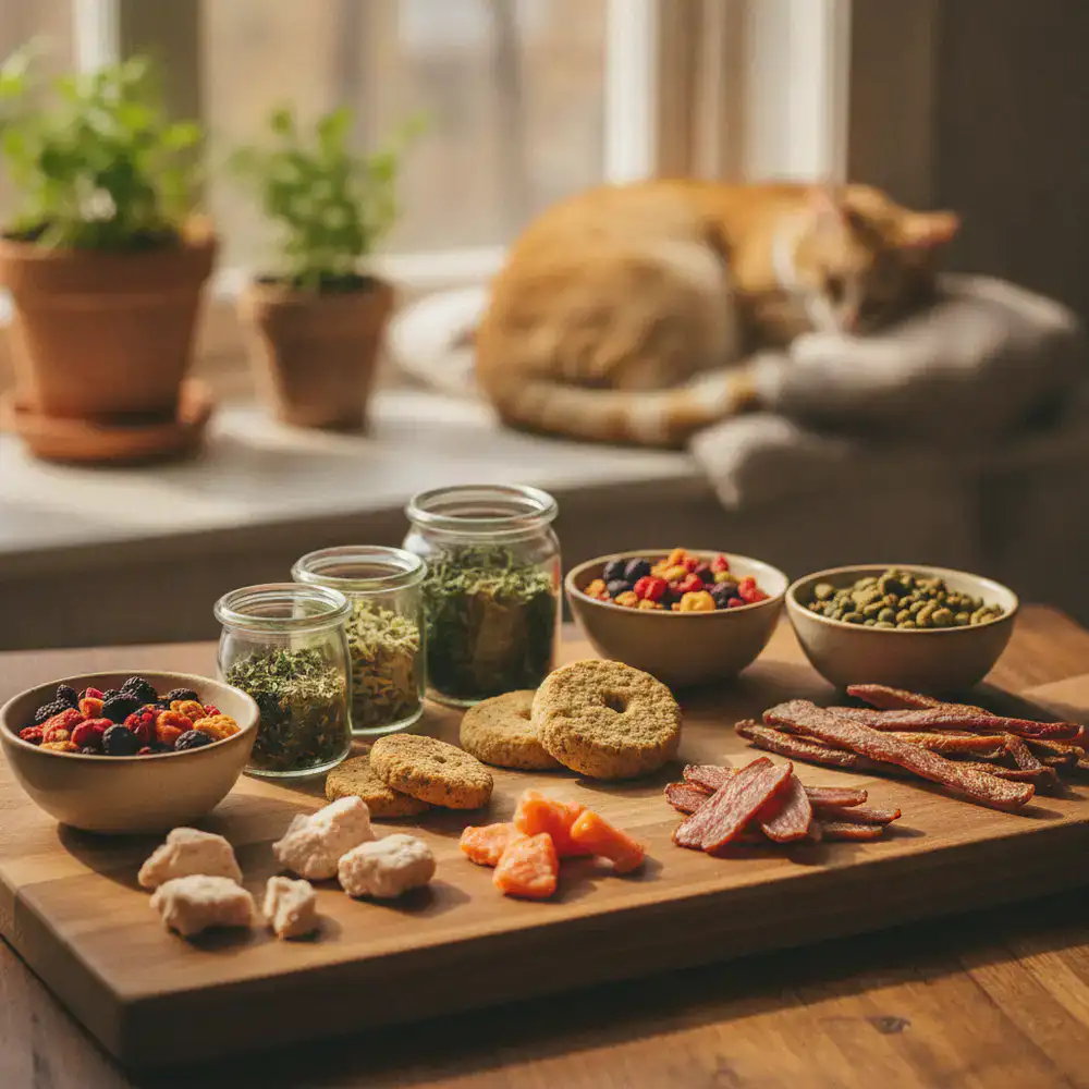 Premios y snacks saludables para gatos