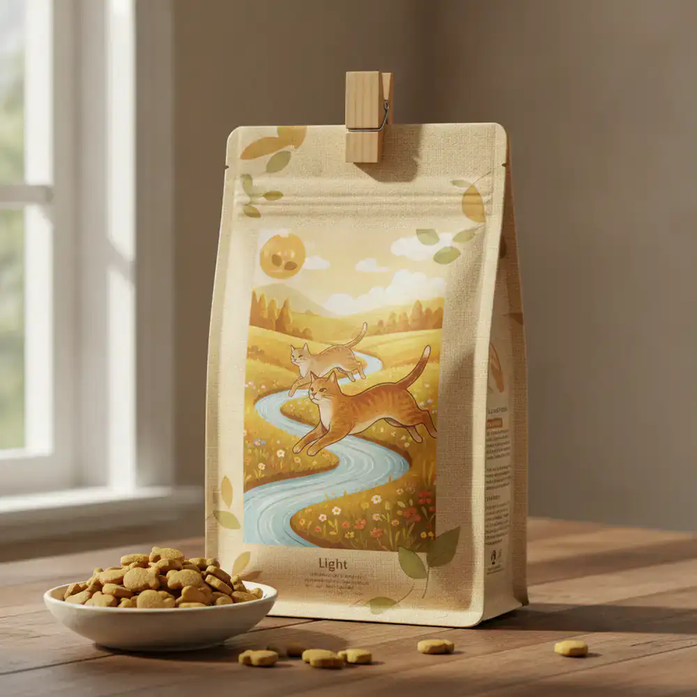 Envase de pienso premium para gatos